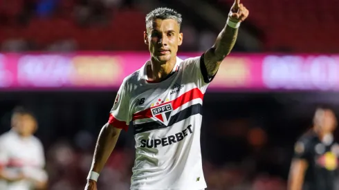 Ferreirinha jogador do Sao Paulo durante partida contra o Bragantino no estadio Morumbi pelo campeonato Paulista 2024. Foto: Reinaldo Campos/AGIF
