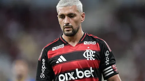 Arrascaeta jogador do Flamengo durante partida contra o Sampaio Correa no estadio Maracana pelo campeonato Carioca 2025. Foto: Thiago Ribeiro/AGIF