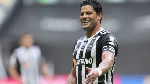 MG – BELO HORIZONTE – 08/12/2024 – BRASILEIRO A 2024, ATLETICO-MG X ATHLETICO-PR – Hulk jogador do Atletico-MG comemora gol durante partida contra o Athletico-PR no estadio Arena MRV pelo campeonato Brasileiro A 2024. Foto: Gilson Lobo/AGIF