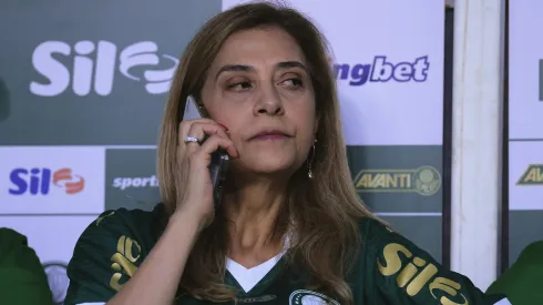 leila pereira presidente do Palmeiras durante partida contra o Bragantino no estadio Arena Allianz Parque pelo campeonato Paulista 2025. Foto: Ettore Chiereguini/AGIF