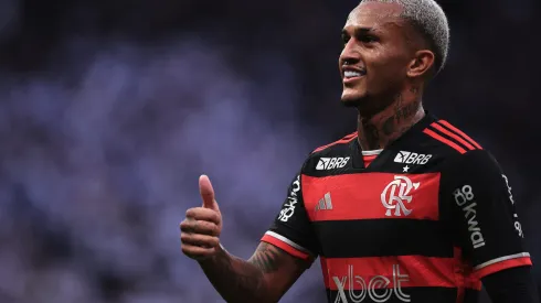 Wesley, jogador do Flamengo durante partida contra o Corinthians no estadio Arena Corinthians pelo campeonato Copa Do Brasil 2024.