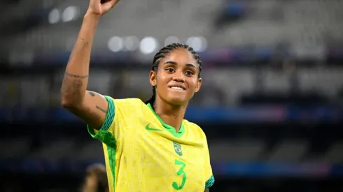 Tarciane pela Seleção Brasileira. Foto: Clive Mason/Getty Images