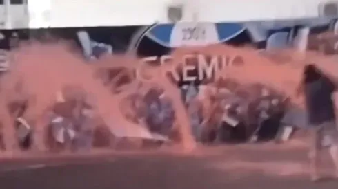 Arena do Grêmio amanhece pichada às vésperas do Gre-Nal 444. Foto: Reprodução