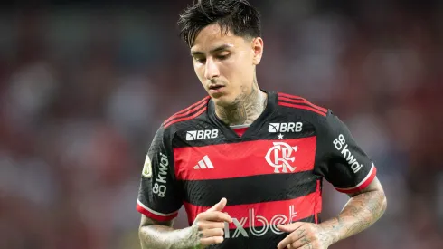 MT – CUIABA – 20/11/2024 – BRASILEIRO A 2024, CUIABA X FLAMENGO – Pulgar jogador do Flamengo durante partida contra o Cuiaba no estadio Arena Pantanal pelo campeonato Brasileiro A 2024. Foto: Gil Gomes/AGIF