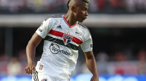 SP – Sao Paulo – 29/01/2023 – PAULISTA 2023, SAO PAULO X CORINTHIANS – Orejuela jogador do Sao Paulo durante partida contra o Corinthians no estadio Morumbi pelo campeonato Paulista 2023. Foto: Marcello Zambrana/AGIF