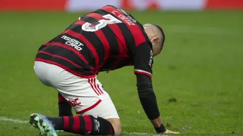 Leo Ortiz jogador do Flamengo durante partida contra o Corinthians no estádio Arena Corinthians pelo campeonato Copa Do Brasil 2024. Foto: Anderson Romão/AGIF