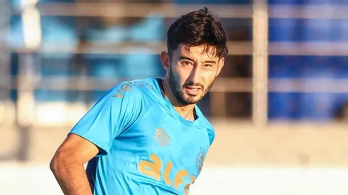 Villasanti durante treinamento no CT Luiz Carvalho. Foto: Lucas Uebel/Grêmio FBPA