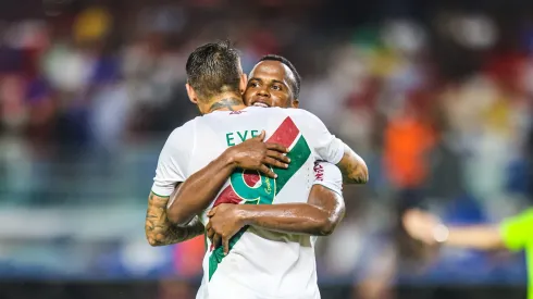 John Árias jogador do Fluminense comemora seu gol durante partida contra o Águia de Marabá no estádio Mangueirão pelo campeonato Copa Do Brasil 2025. Foto: Fernando Torres/AGIF