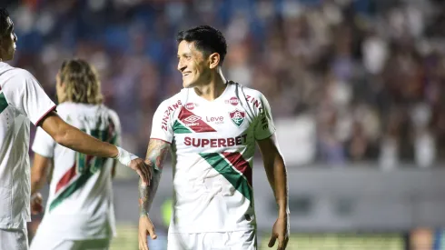 GERMAN CANO jogador do Fluminense comemora seu gol durante partida contra o Caxias no estádio Centenário pelo campeonato Copa Do Brasil 2025. Foto: Luis Felipe Amorin/AGIF
