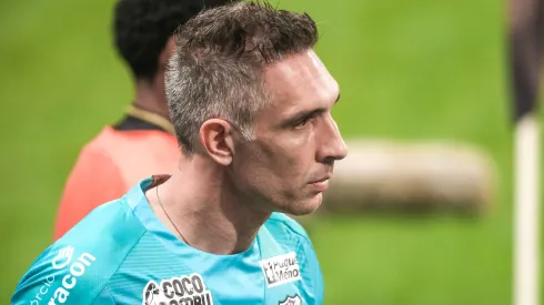 Fernando Prass jogador do Ceará durante partida contra o Corinthians no estádio Arena Corinthians pelo campeonato Brasileiro A 2020. Foto: Marcello Zambrana/AGIF