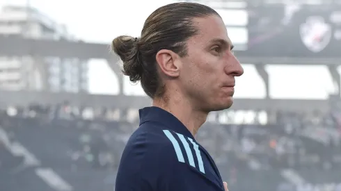 Filipe Luís técnico do Flamengo durante partida contra o Vasco no estádio Engenhão pelo campeonato Carioca 2025. Foto: Thiago Ribeiro/AGIF