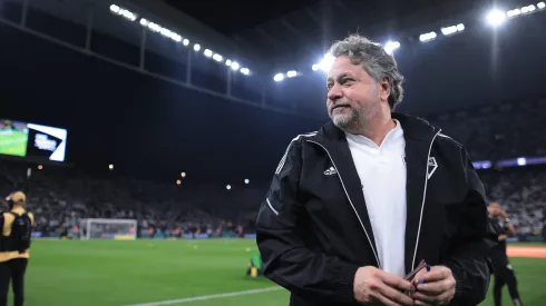 SP – SAO PAULO – 25/07/2023 – COPA DO BRASIL 2023, CORINTHIANS X SAO PAULO – Julio Casares presidente do Sao Paulo durante partida contra o Corinthians no estadio Arena Corinthians pelo campeonato Copa do Brasil 2023. Foto: Ettore Chiereguini/AGIF