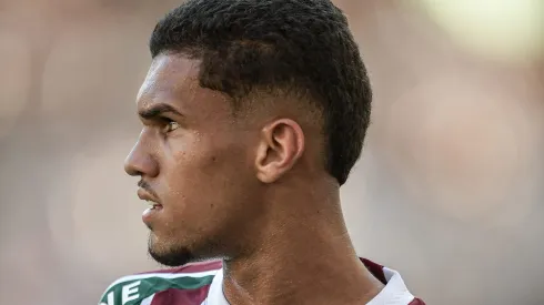 Riquelme Felipe jogador do Fluminense durante partida contra o Nova Iguaçu no estádio Maracanã pelo campeonato Carioca 2025. Foto: Thiago Ribeiro/AGIF