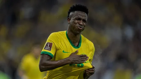 RJ – Rio de Janeiro – 24/03/2022 – ELIMINATORIAS COPA DO MUNDO 2022, BRASIL X CHILE – Vini Jr. jogador do Brasil comemora seu gol durante partida contra o Chile no estadio Maracana pelo campeonato Eliminatorias Copa do Mundo 2022. Foto: Thiago Ribeiro/AGIF