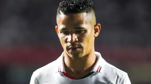 Erick jogador do São Paulo durante partida contra o Bragantino no estádio Morumbi pelo campeonato Paulista 2024. Foto: Reinaldo Campos/AGIF