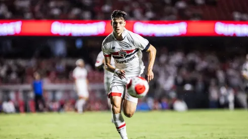 Bobadilla jogador do São Paulo durante partida contra o Santos no estádio Morumbi pelo campeonato Paulista 2024. Foto: Abner Dourado/AGIF