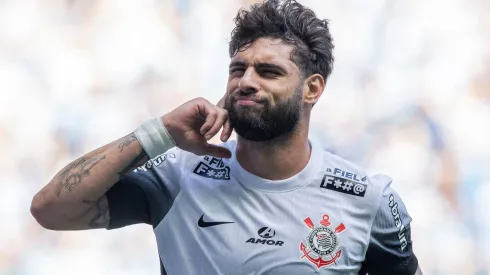 RS – PORTO ALEGRE – 08/12/2024 – BRASILEIRO A 2024, GREMIO X CORINTHIANS – Yuri Alberto jogador do Corinthians comemora seu gol durante partida contra o Gremio no estadio Arena do Gremio pelo campeonato Brasileiro A 2024. Foto: Liamara Polli/AGIF