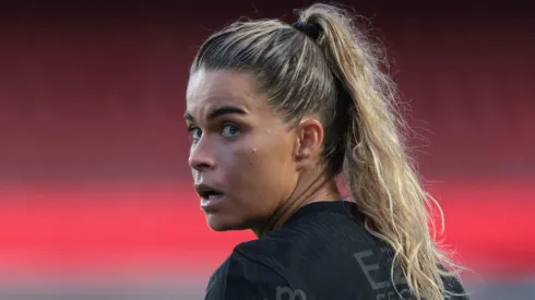 Tamires jogadora do Corinthians durante partida contra o São Paulo no estádio Morumbi pelo campeonato Supercopa 2025.