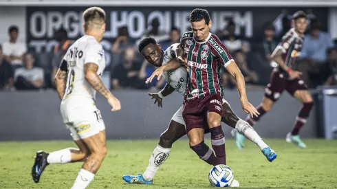 SP – SANTOS – 29/11/2023 – BRASILEIRO A 2023, SANTOS X FLUMINENSE – Ganso jogador do Fluminense durante partida contra o Santos no estadio Vila Belmiro pelo campeonato Brasileiro A 2023. Foto: Abner Dourado/AGIF