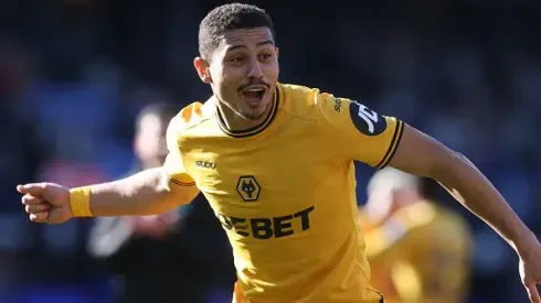André comemorando durante partida entre Ipswich Town FC e Wolverhampton, pela Premier League. Foto: Richard Pelham