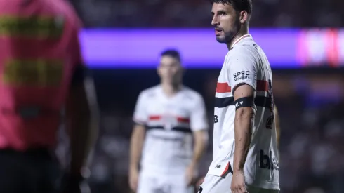 Calleri jogador do São Paulo durante partida contra o Novorizontino no estádio Morumbi pelo campeonato Paulista 2025. Foto: Marcello Zambrana/AGIF
