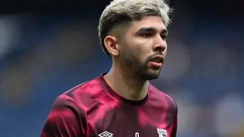 LONDON, ENGLAND – APRIL 13: Julio Enciso of Ipswich looks on ahead of the Premier League match between Chelsea FC and Ipswich Town FC at Stamford Bridge on April 13, 2025 in London, England. (Photo by Mike Hewitt/Getty Images)