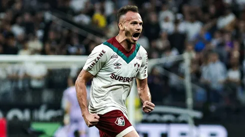 Renê comemora seu gol pelo Fluminense. Foto: Fabio Giannelli/AGIF