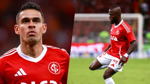 Rafael Borré e Enner Valencia disputam a titularidade no Internacional – Foto: Reprodução/AGIF