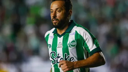 Nenê jogador do Juventude durante partida contra o Guarany de Bagé no estádio Alfredo Jaconi pelo campeonato Gaúcho 2025. Foto: Luiz Erbes/AGIF