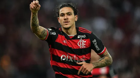 Atacante comemora gol pelo Flamengo. Foto: Thiago Ribeiro/AGIF
