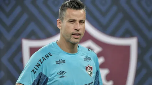 Fabio goleiro do Fluminense durante partida contra o Vitoria no estádio Maracanã pelo campeonato Brasileiro A 2025.