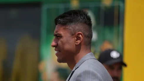 Paulinho durante sua apresentação oficial como coordenador técnico do Mirassol em coletiva de imprensa realizada no CT do Mirassol. Foto: Pedro Zacchi/AGIF