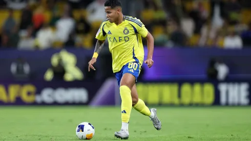 RIYADH, SAUDI ARABIA – DECEMBER 02: Wesley of Al-Nassr rwb during the AFC Champions League Elite match between Al-Nassr and Al-Sadd at King Saud University Stadium on December 02, 2024 in Riyadh, Saudi Arabia. (Photo by Abdullah Ahmed/Getty Images)