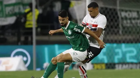 Ruan em ação pelo São Paulo no clássico. Foto: Rubens Chiri/São Paulo FC