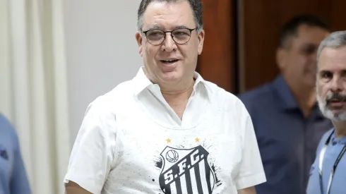 SP – SANTOS – 21/06/2024 – SANTOS, COLETIVA MARCELO TEIXEIRA – Marcelo Teixeira presidente do Santos durante coletiva de imprensa realizada no CT Rei Pele. Foto: Reinaldo Campos/AGIF