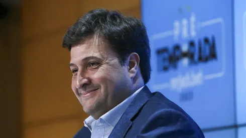 RS – Porto Alegre – 08/12/2022 – GREMIO, COLETIVA DE IMPRENSA – Alberto Guerra presidente do Gremio durante em coletiva de imprensa realizada no Arena do Gremio.