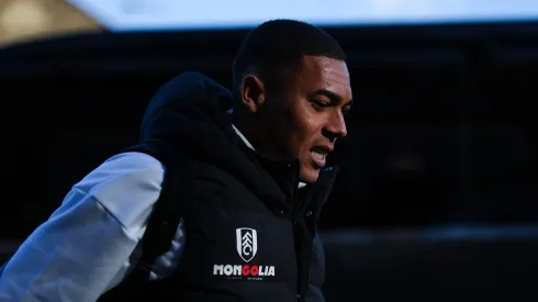 LONDON, ENGLAND – DECEMBER 22: Carlos Vinicius of Fulham arrives off the team bus prior to the Premier League match between Fulham FC and Southampton FC at Craven Cottage on December 22, 2024 in London, England. (Photo by Ryan Pierse/Getty Images)
