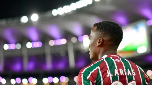 Arias jogador do Fluminense durante partida contra o Sport no estádio Maracanã pelo campeonato Brasileiro A 2025. Foto: Thiago Ribeiro/AGIF