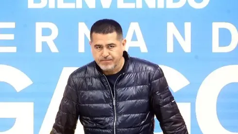 Riquelme antes de entrevista coletiva pelo Boca Juniors, em 2023. Foto: Marcos Brindicci