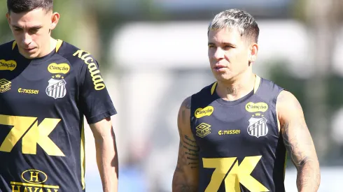SP – SANTOS – 15/05/2025 – SANTOS, TREINO – Soteldo jogador do Santos durante treino no Centro de Treinamento CT Rei Pele. Foto: Mauricio De Souza/AGIF