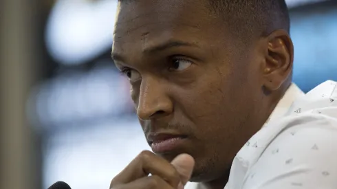 SP – Sao Paulo – 05/01/2018 – Coletiva de Imprensa do Corinthians – Atacante Jo artilheiro do Campeonato Brasileiro 2017 se despede do Corinthians durante coletiva de imprensa no CT Joaquim Grava Foto: Daniel Vorley/AGIF