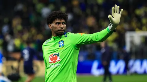 SP – SAO PAULO – 10/06/2025 – ELIMINATORIAS COPA DO MUNDO 2026, SELECAO BRASILEIRA X PARAGUAI – HUGO SOUZA jogador do Selecao Brasileira durante aquecimento antes da partida contra o Paraguai no estadio Arena Corinthians pelo campeonato Eliminatorias Copa Do Mundo 2026. Foto: Fabio Giannelli/AGIF