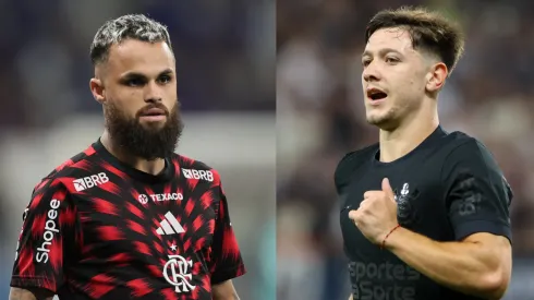 Michael, do Flamengo e Rodrigo Garro, do Corinthians. Foto: AGIF