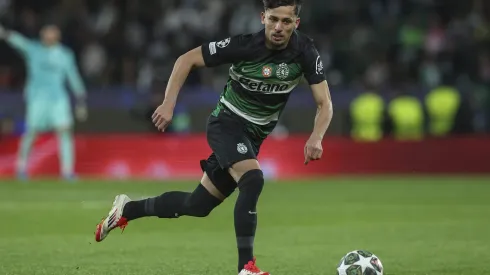 LISBON, PORTUGAL – FEBRUARY 12: Biel Teixeira of Sporting CP makes is debut in Sporting CP team during the UEFA Champions League 2024/25 League Knockout Play-off First Leg match between Sporting Clube de Portugal and Borussia Dortmund at on February 12, 2025 in Lisbon, Portugal. (Photo by Carlos Rodrigues/Getty Images)