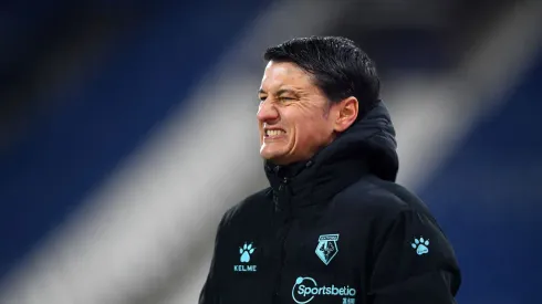 HUDDERSFIELD, ENGLAND – DECEMBER 19: Vladimir Ivic, Head Coach of Watford reacts during the Sky Bet Championship match between Huddersfield Town and Watford at John Smith's Stadium on December 19, 2020 in Huddersfield, England. The match will be played without fans, behind closed doors as a Covid-19 precaution. (Photo by Gareth Copley/Getty Images)