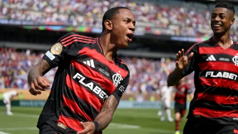 PHILADELPHIA, PENNSYLVANIA – JUNE 20: Wallace Yan #64 of CR Flamengo celebrates scoring his team's third goal during the FIFA Club World Cup 2025 group D match between CR Flamengo and Chelsea FC at Lincoln Financial Field on June 20, 2025 in Philadelphia, Pennsylvania. (Photo by David Ramos/Getty Images)