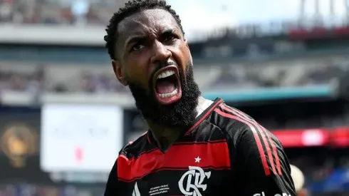 Gerson comemorando durante partida entre Flamengo e Chelsea, pelo Mundial de Clubes. Foto: David Ramos