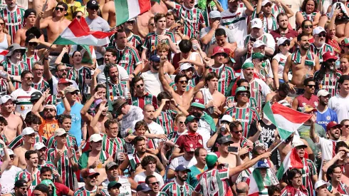 CHARLOTTE, NORTH CAROLINA – JUNE 30: Fluminense FC fans cheer during the FIFA Club World Cup 2025 round of 16 match between FC Internazionale Milano and Fluminense FC at Bank of America Stadium on June 30, 2025 in Charlotte, North Carolina. (Photo by Michael Reaves/Getty Images)