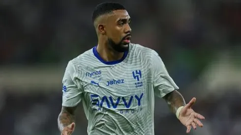 Malcom durante partida entre Al Wehda e Al-Hilal, pelo Campeonato Saudita. Foto: Yasser Bakhsh