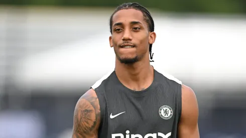 EAST RUTHERFORD, NEW JERSEY – JULY 07: Joao Pedro of Chelsea FC looks on during a Chelsea FC Training Session ahead of their FIFA Club World Cup 2025 Semi-Final match between Fluminense FC and Chelsea FC at MetLife Stadium on July 07, 2025 in East Rutherford, New Jersey. (Photo by David Ramos/Getty Images)